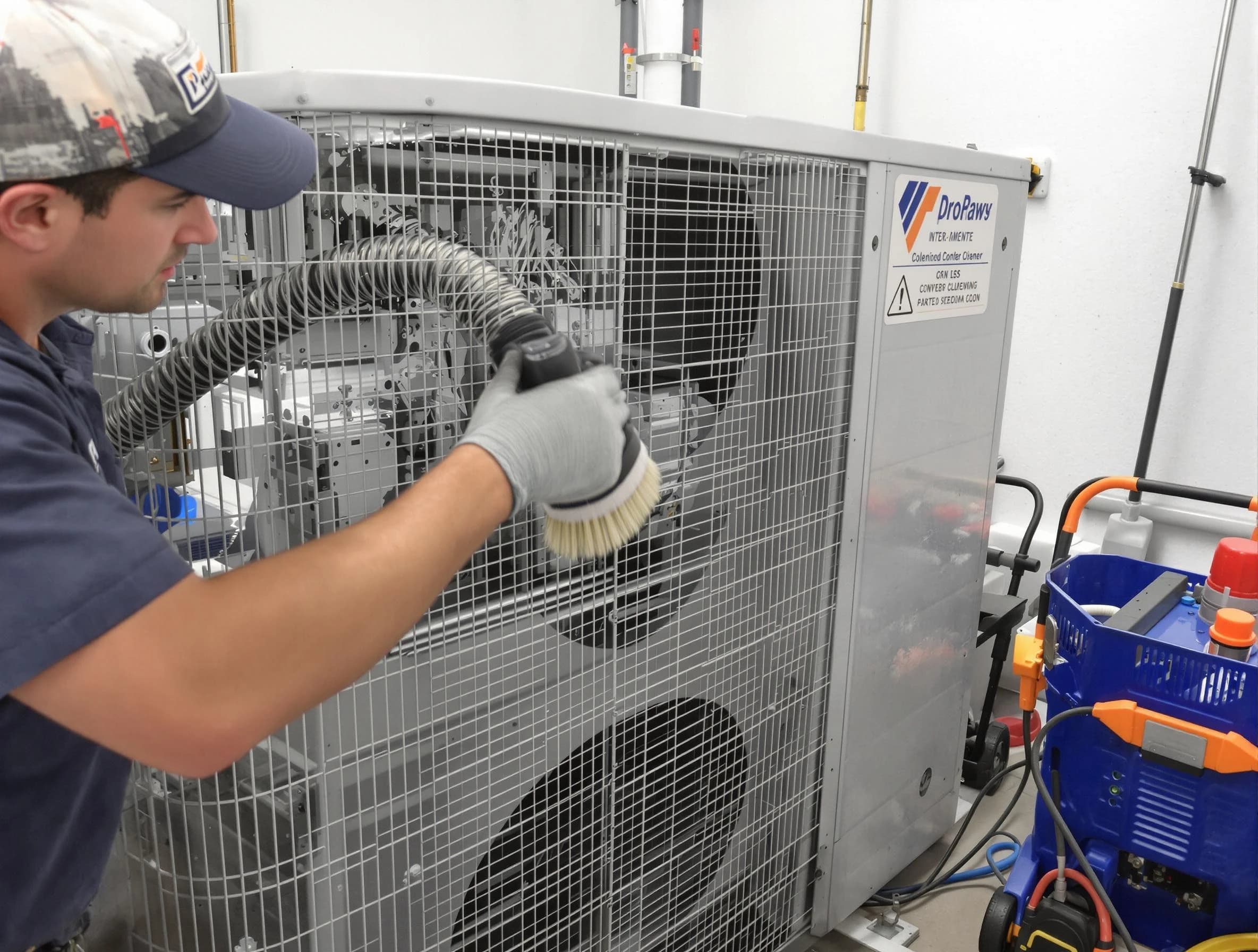 Bellevue Air Duct Cleaning specialist performing precision AC coil cleaning for improved system performance in Bellevue