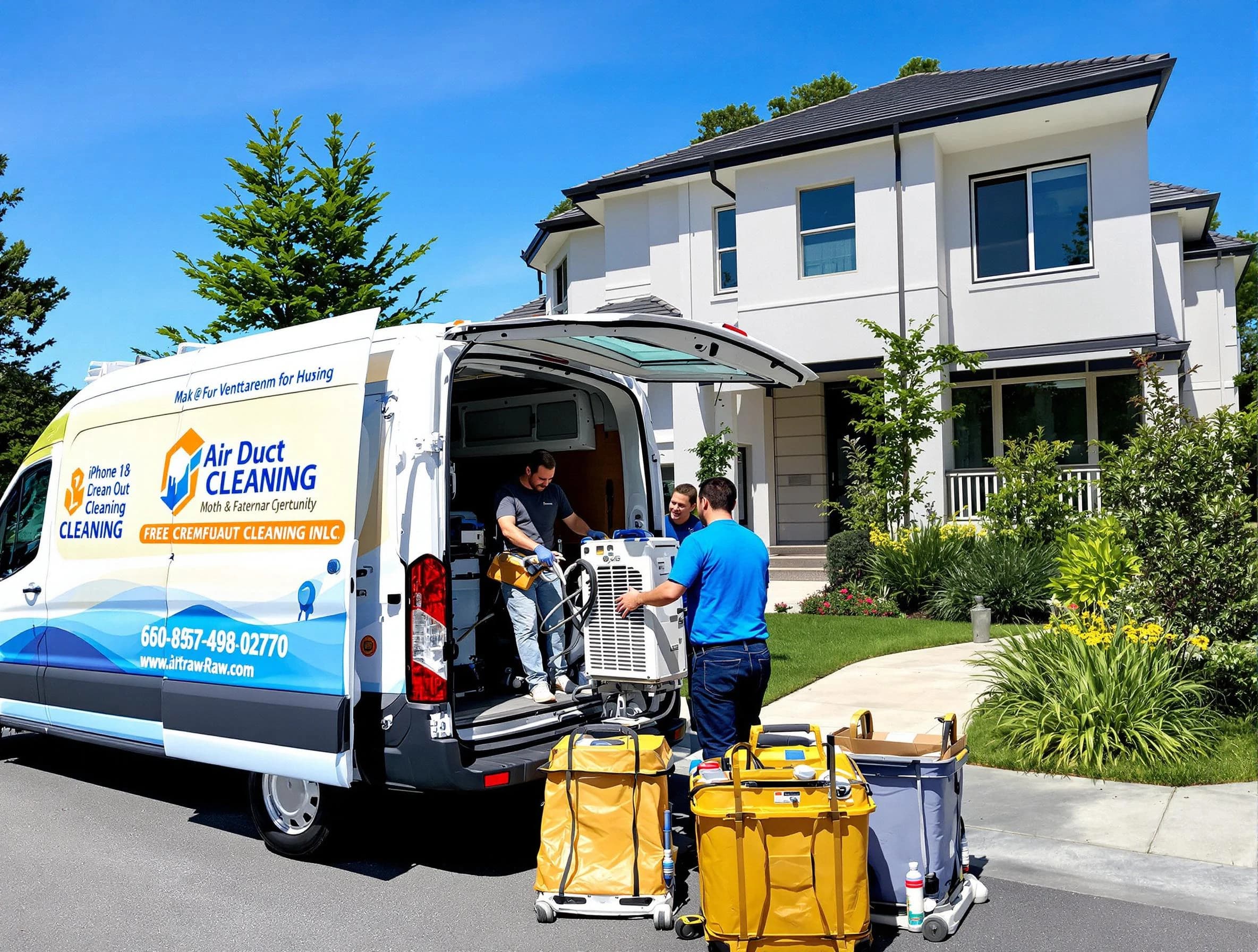 Bellevue Air Duct Cleaning technician performing professional air duct cleaning in Bellevue
