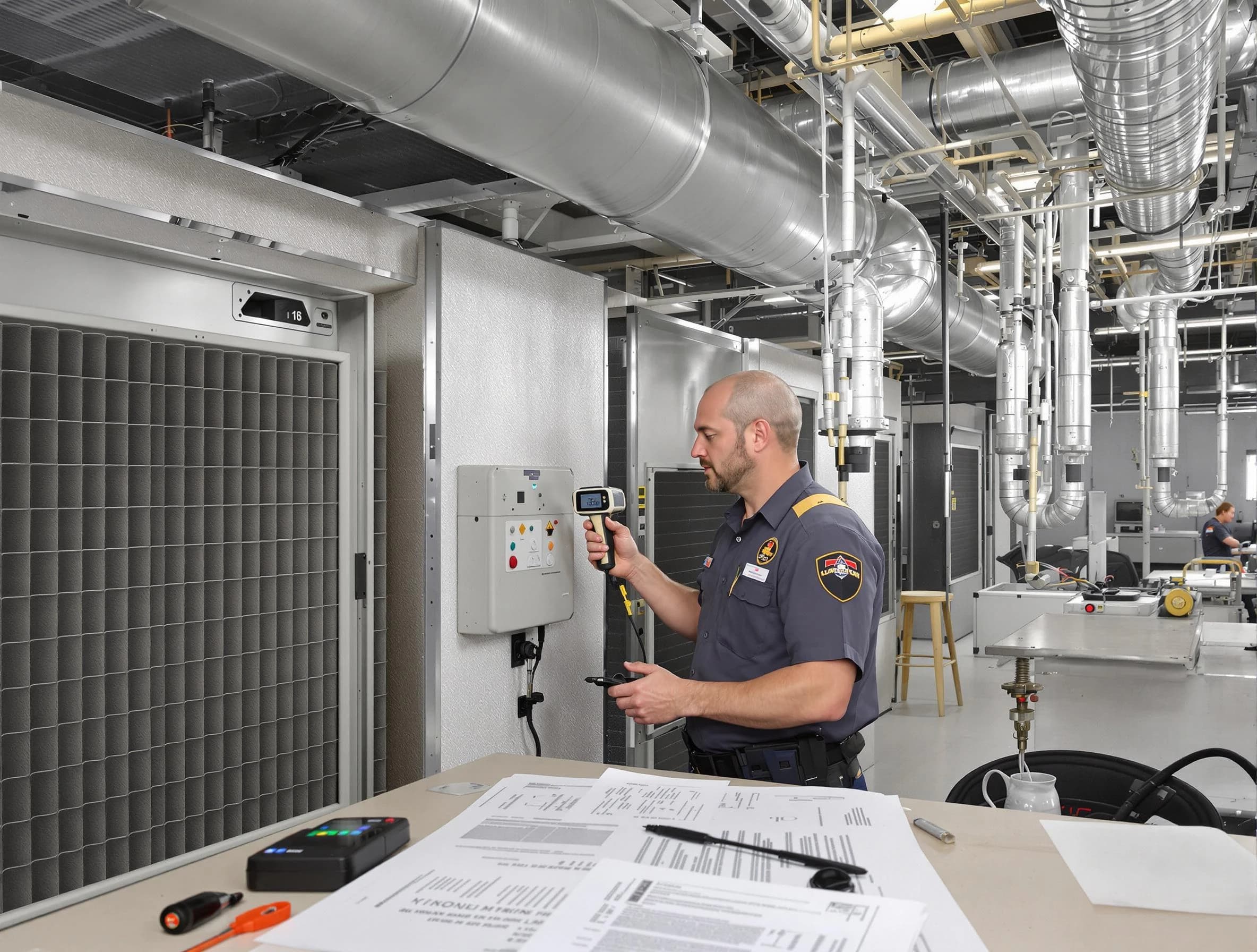 Professional filter system inspection by Bellevue Air Duct Cleaning in Bellevue