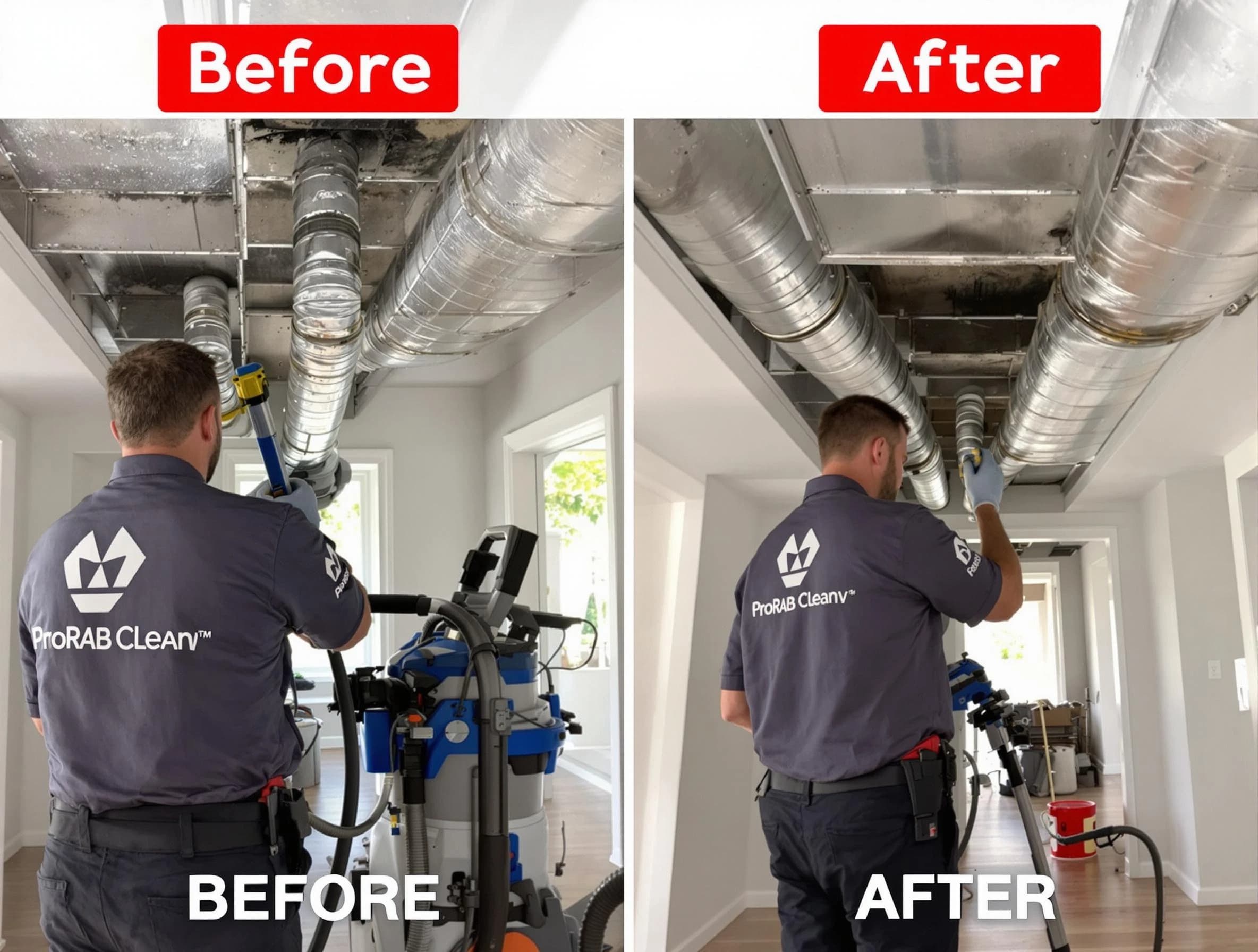Bellevue Air Duct Cleaning expert performing thorough residential duct cleaning in a Bellevue home