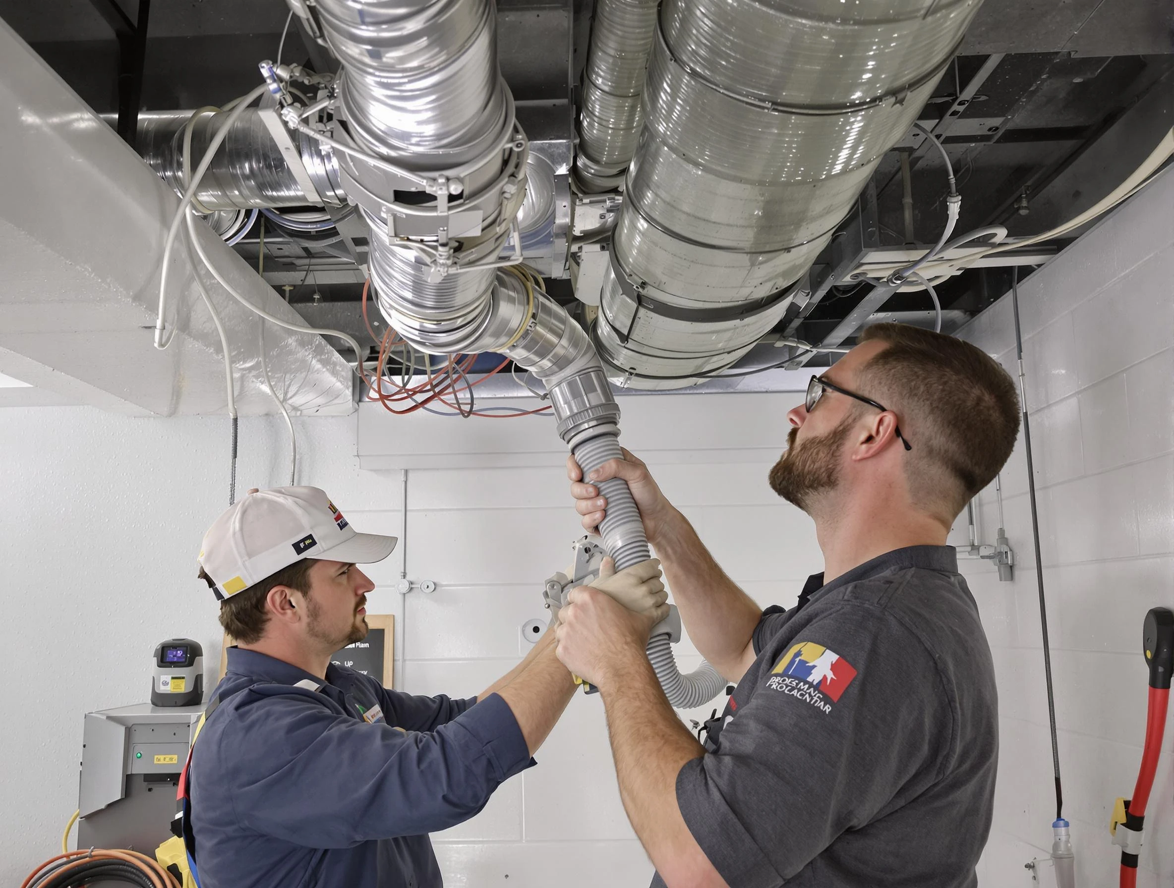 Bellevue Air Duct Cleaning technician performing thorough AC duct cleaning in Bellevue