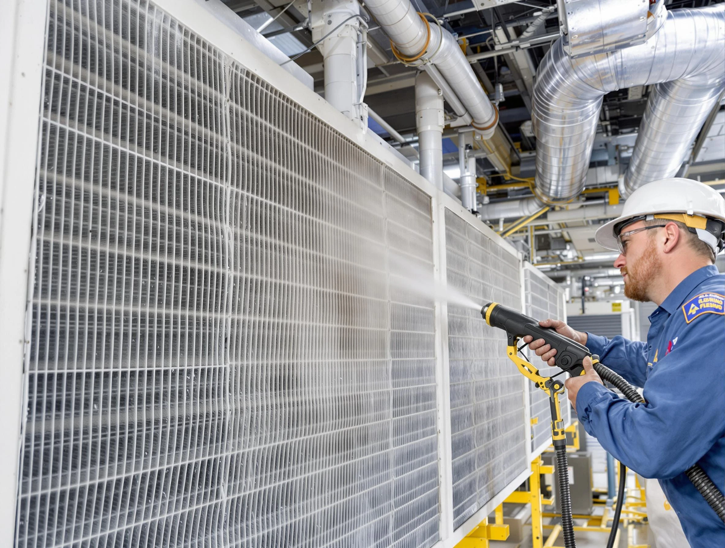 Professional commercial coil cleaning by Bellevue Air Duct Cleaning in Bellevue