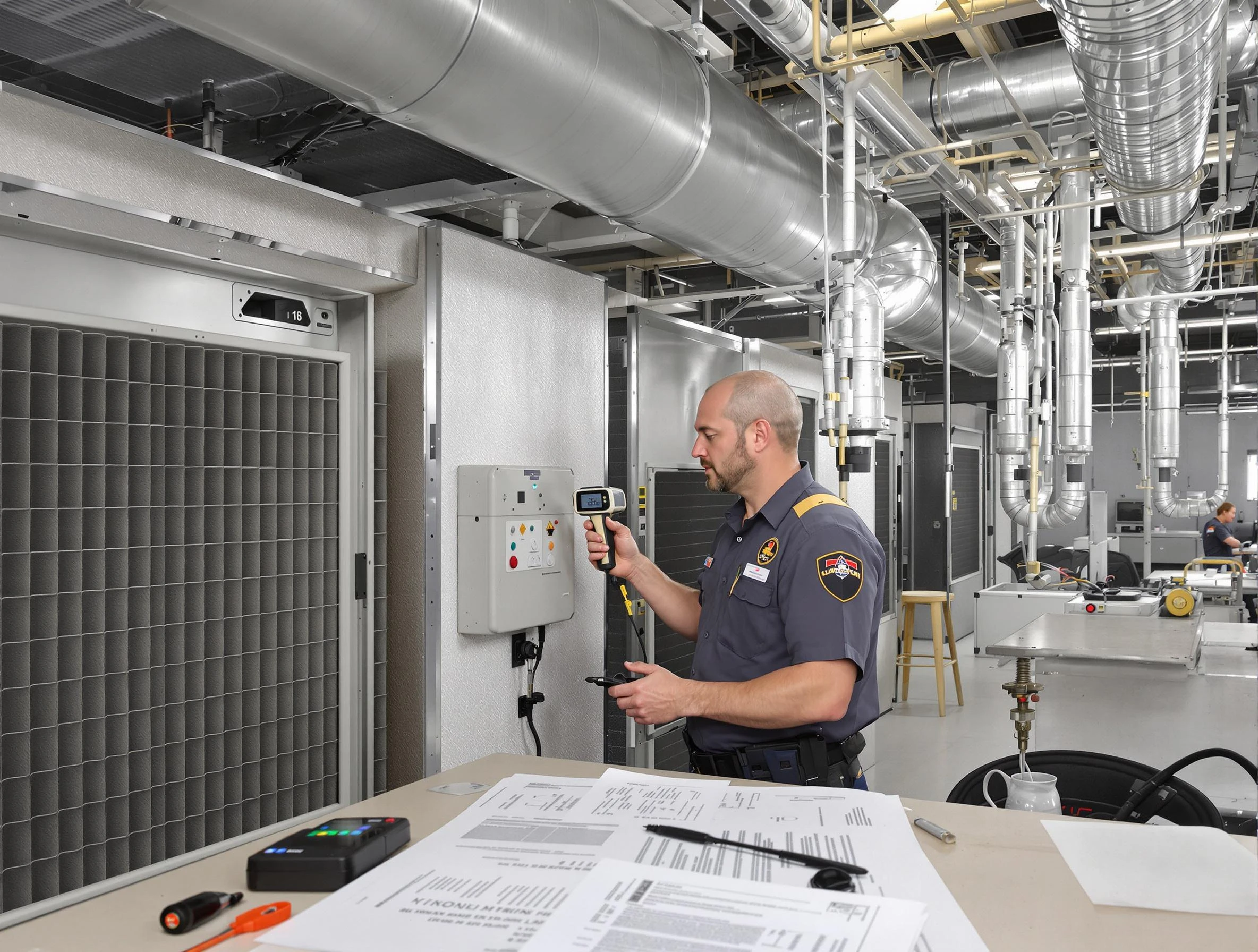 Professional filter system inspection by Bellevue Air Duct Cleaning in Bellevue